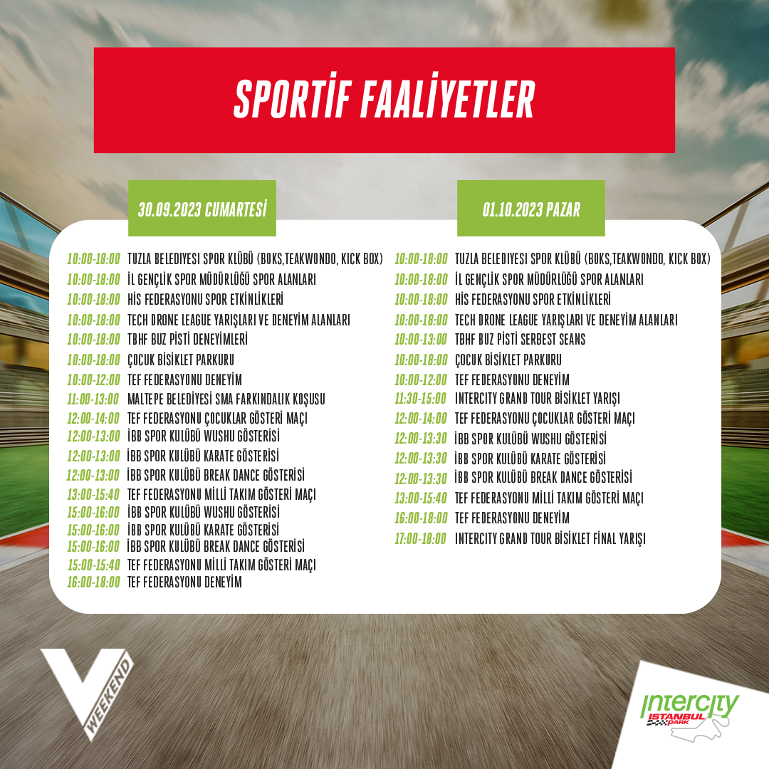 vweekend haftasonu etkinliği